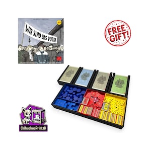 Wir synd das Volk! + 2+2 Expansionsinlägg | Wir sind das Volk!: Combined Edition Organizer | Brädspelsbricka | 3D-utskriven | ChihuahuaPrint3D