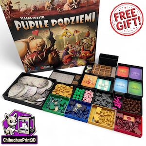 Dungeon Petz + Dark Alleys + Promos Insert | Dungeon Petz Storage | Dungeon Petz Organizer | 3D Printed Inlay | ChihuahuaPrint3D