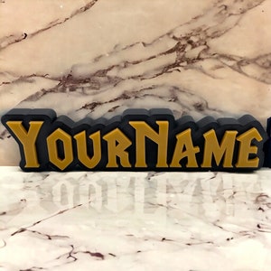 Custom WoW Nameplate | Personalised World of Warcraft Nameplate | Wow Guild | Gift For Gamers | World of Warcraft 3 Art | Gift for Him