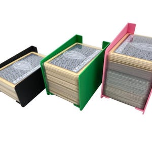 Portamazos clásico (63,5 x 88 mm) / Portamazos apilable / Caja para cartas / Portamazos clásico apilable / Portamazos con funda / KeyForge