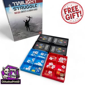 Twilight Struggle Red Sea Insert | Twilight Struggle Red Sea Storage | Twilight Struggle Red Sea Organizer | GMT Games | ChihuahuaPrint3D