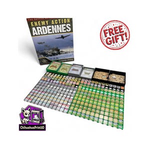 Enemy Action Ardennes Insert (1st Print) Enemy Action Ardennes Storage | Enemy Action Ardennes Organizer | Compass Games | ChihuahuaPrint3D