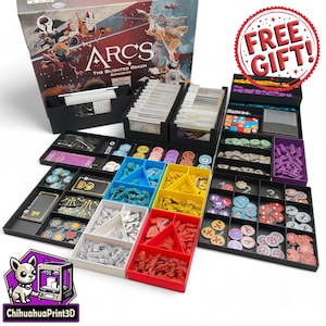 Arcs + All Expansions Insert | Arcs Board Game Storage | Arcs Board Game Organizer | 3D Printed | ChihuahuaPrint3D