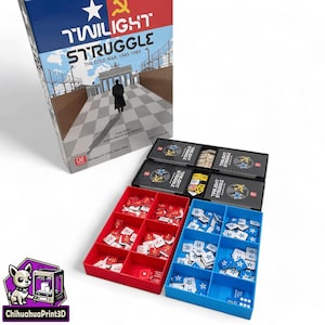 Twilight Struggle Insert | Twilight Struggle The Cold War Storage | Twilight Struggle The Cold War Organizer | GMT Games | ChihuahuaPrint3D