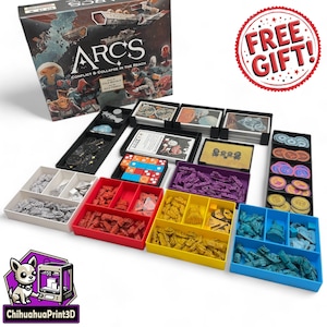 Arcs Board Game + Miniatures Exp Insert | Arcs Board Game Storage | Arcs Board Game Organizer | 3D Printed | ChihuahuaPrint3D