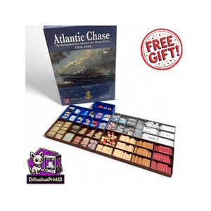 Atlantic Chase-inzetstuk | Atlantic Chase-opberger | Atlantic Chase-organizer | GMT-spellen | 3D-geprinte GMT-games | ChihuahuaAfdrukken3D