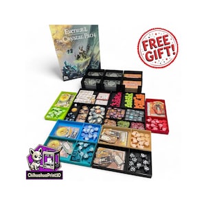 Evenfall + The Crystal Path Brettspiel Beilage | 3D gedruckter Organizer