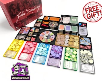 John Company: Second Edition Insert | John Company Multicolour Organizer | John Company Storage Solution | Board Game Organizer | 3D Printed