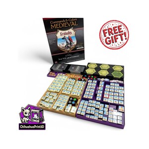 Commands and Colors Medieval + Crusades Expansion Insert | CNC Medieval Crusaders Storage | Crusaders Organizer | GMT Games ChihuahuaPrint3D