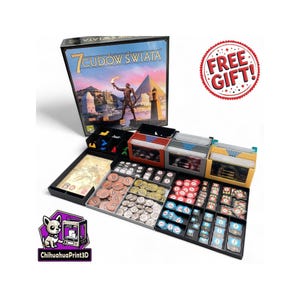 7 Wonders Second Edition + All Expansions Insert | 7 Wonders Organizer | 7 Wonders Storage | 3D Printed | ChihuahuaPrint3D