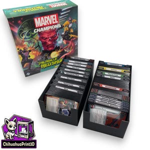 Encarte da campanha Marvel Champions | Escudo de dragão testado | Armazenamento da campanha Marvel Champions | Organizador da campanha Marvel Champions