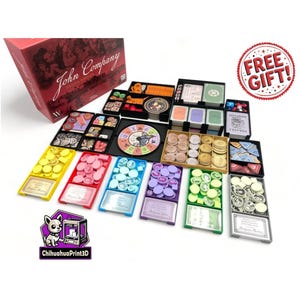 John Company: 第2版インサート | John Company マルチカラーオーガナイザー | John Company ストレージソリューション | ボードゲームオーガナイザー | 3Dプリント