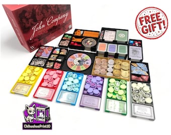 John Company: Second Edition Insert | John Company Multicolour Organizer | John Company Storage Solution | Board Game Organizer | 3D Printed