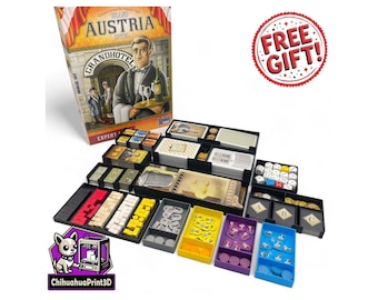 Grand Austria Hotel + Let's Waltz! Expansion Insert | Fits Upgraded Tokens | Grand Austria Hotel Organizer | Grand Austria Hotel Storage