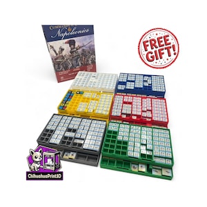 Comandi e Colori Napoleonici + Espansioni Insert V1 / Comandi e Colori Napoleonici Organizzatore / Giochi GMT / ChihuahuaPrint3D