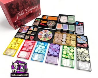 John Company: Second Edition Insert | John Company Multicolour Organizer | John Company Storage Solution | Board Game Organizer | 3D Printed