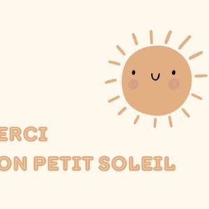 Carte de remerciement soleil - Thank you card