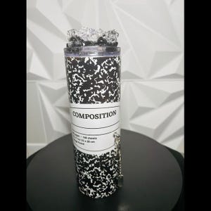Custom Composition Notebook Tumbler| Teacher Tumbler | Custom Notebook Tumbler | Personalized Teacher Gift | Back to School Cup | Notebook