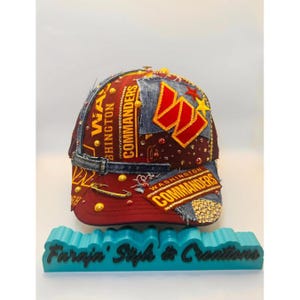 Customize Your NFL Team Trucker Hat - Bling Rhinestone & Denim, Personalized Football Cap