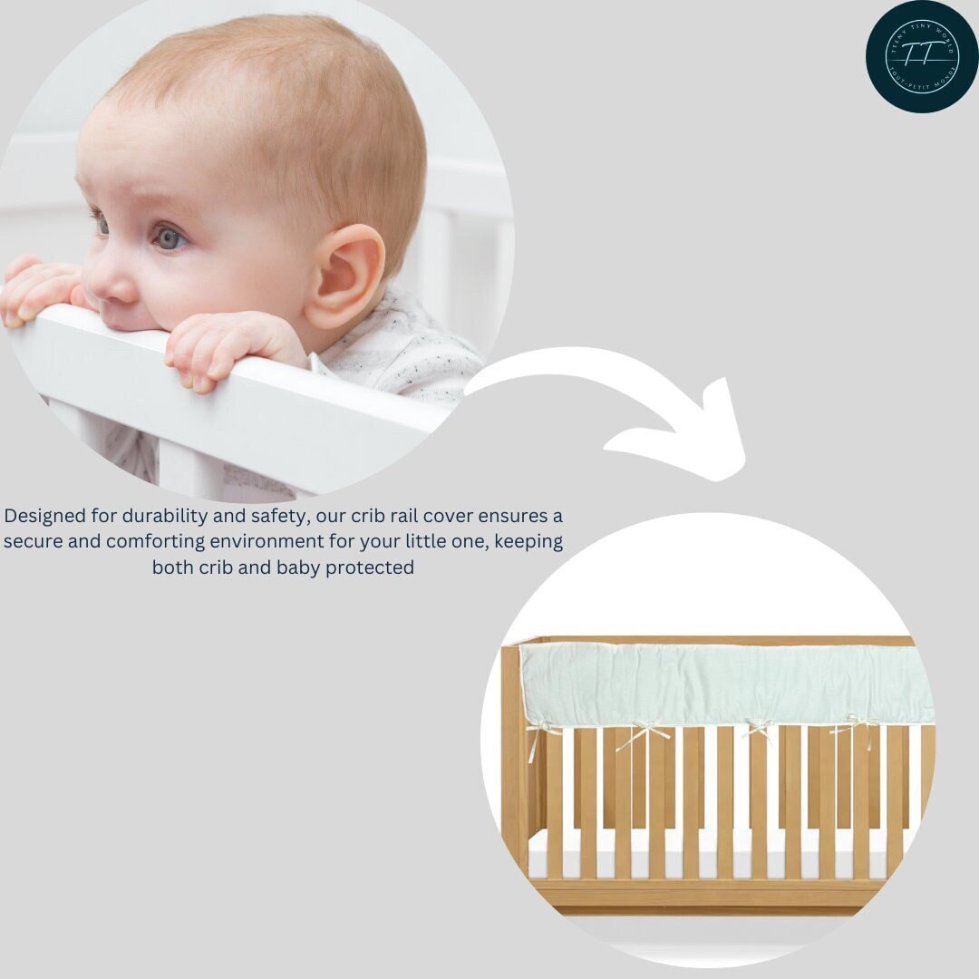 Fabric Crib Rail Cover Crib Rail Protector Teething Rail Etsy