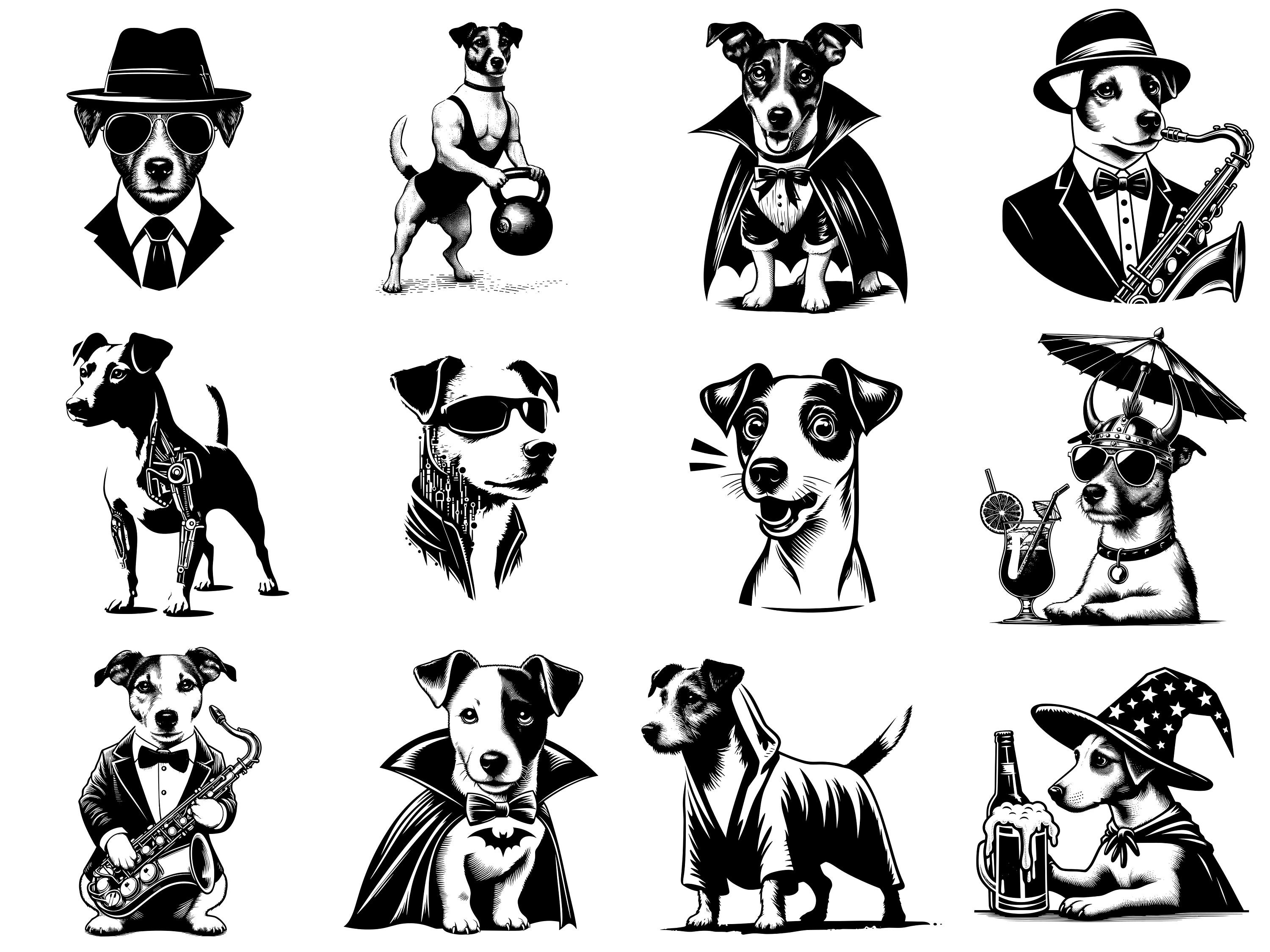 Jack Russell Svg Bundle Digital Printables Clip Art 116 Cut Svg Files