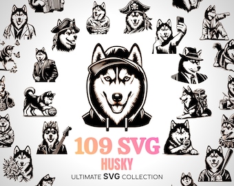 Husky SVG Siberian Husky Sled Dog SVG Iditarod Husky Doge Meme Svg Husky Lover Gift Husky Gifts Husky Mom Gifts Huskie Dad Snow Cricut DIY