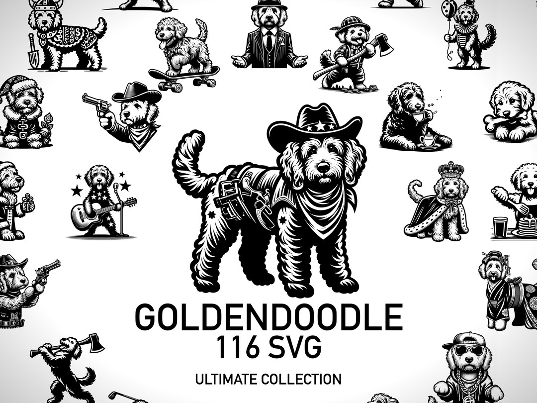 Goldendoodle SVG Files Golden Doodle Vector Goldendoodle Dad Gift Dog ...