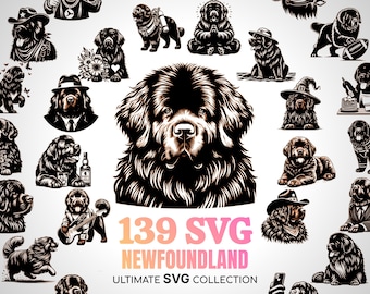 Newfoundland SVG Dog Giant Newfie Mom Dad SVG Gifts Dog Lover Gift SVG Newfoundland Cricut Dog Memorial Gift New found land Gentle Dog Svg
