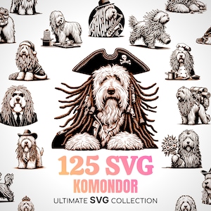 Komondor SVG Gift for Dog Lovers Dog Mom Gift Komondor SVG Dog Portrait Komondor Dog Art Sublimation Gifts for Mom Dog Gift SVG Komondor Art