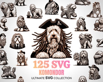Komondor SVG Gift for Dog Lovers Dog Mom Gift Komondor SVG Dog Portrait Komondor Dog Art Sublimation Gifts for Mom Dog Gift SVG Komondor Art