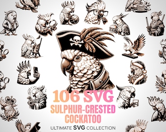 Cockatoo SVG Sulphur Crested Cockatoo Svg White Parrot Svg Bird Svg Cockatoo Svg Cockatoo Parrot Svg Cricut Svg Cockatoo Lover Svg Gift Svg