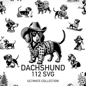 Dachshund Svg Dog Svg Cute Animal Svg Collection - 112 Svg Cut Files DIY Vector Bundle - Digital Downloads Puppy Svg Clip Art