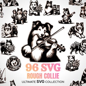 Rough Collie SVG Lassie Scottish Collie SVG Cane da fattoria Collie Regali Svg Collie Lover Rough Collie Regali per papà Svg Collie Lassie Mom Cricut fai da te