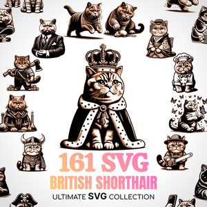 British Shorthair SVG Blue Brit Cat SVG British Cat Lover Shorthair Gifts Mom Dad Brit Shorthair Gifts British Short Hair Cat Blue DIY