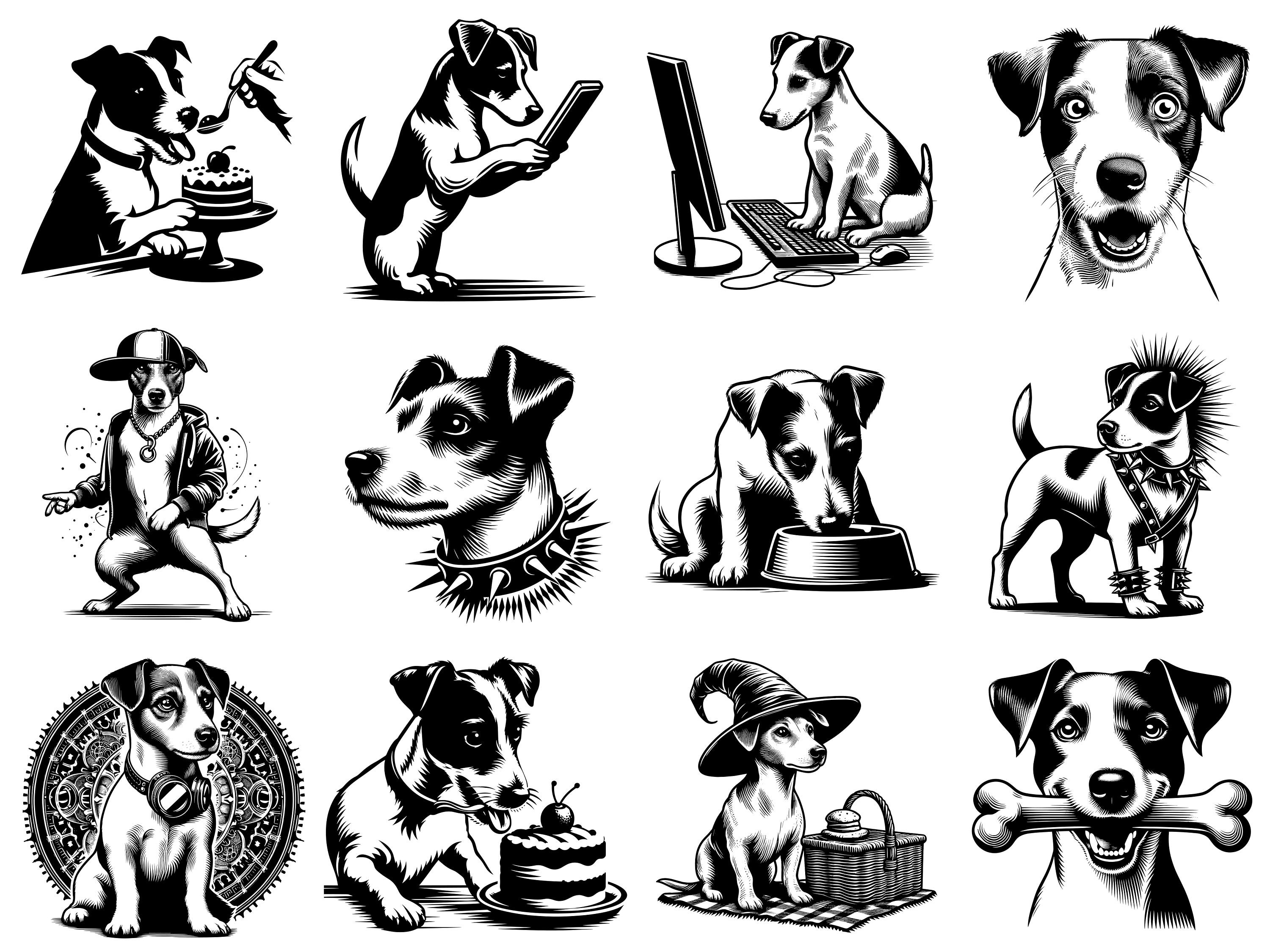 Jack Russell Svg Bundle Digital Printables Clip Art 116 Cut Svg Files