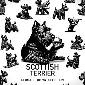 Scottish Terrier SVG-Dateien für Cricut Hund Liebhaber Geschenk SVG Scottish Terrier Mama Papa SVG Scottie Liebhaber Geschenk Aberdeen Terrier SVG Scottie svg
