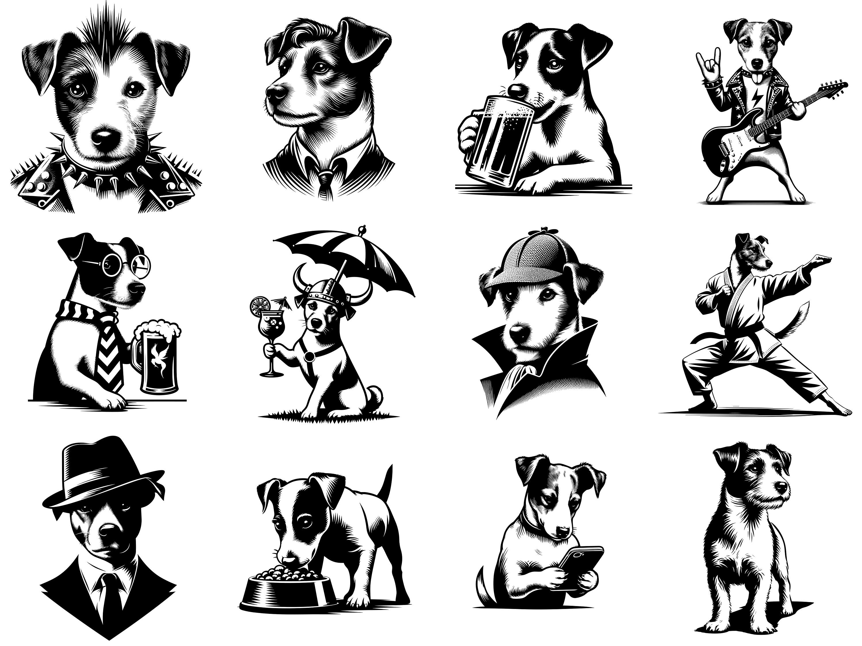 Jack Russell Svg Bundle Digital Printables Clip Art 116 Cut Svg Files