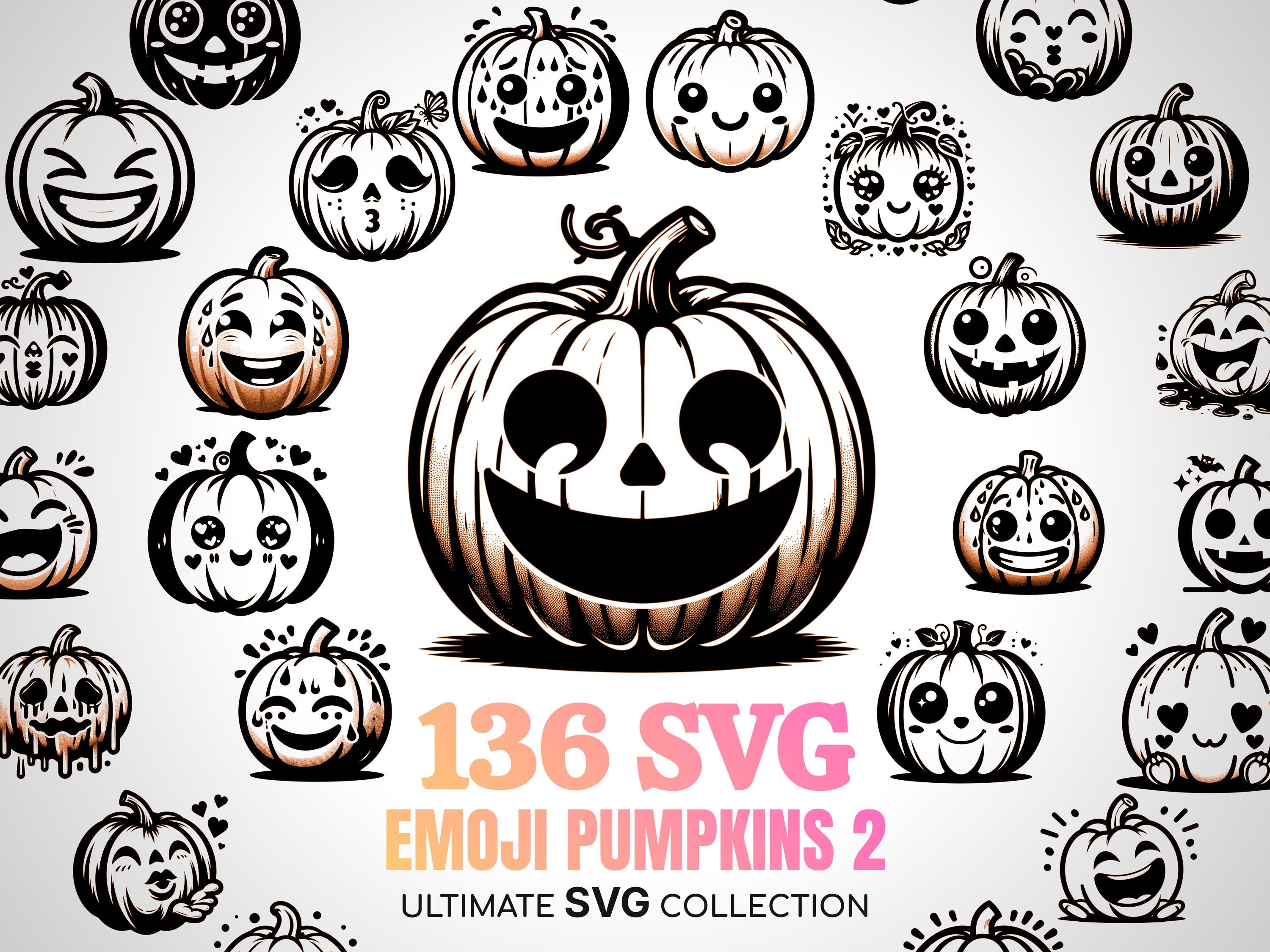 Pumpkin SVG Halloween Scary Emoji Cute Halloween Pumpkin Scary Decorations Halloween Svg Pumpkin SVG Emoji Helloween Decoration Cricut Emoji