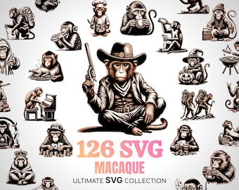 Macaque SVG Monkey Rhesus Macaque SVG Macaque Lover Svg Monkey Lover Gift Monkey Gift SVG Monkey Dad Svg Macaque Mom Svg Cute Monkey Macaque
