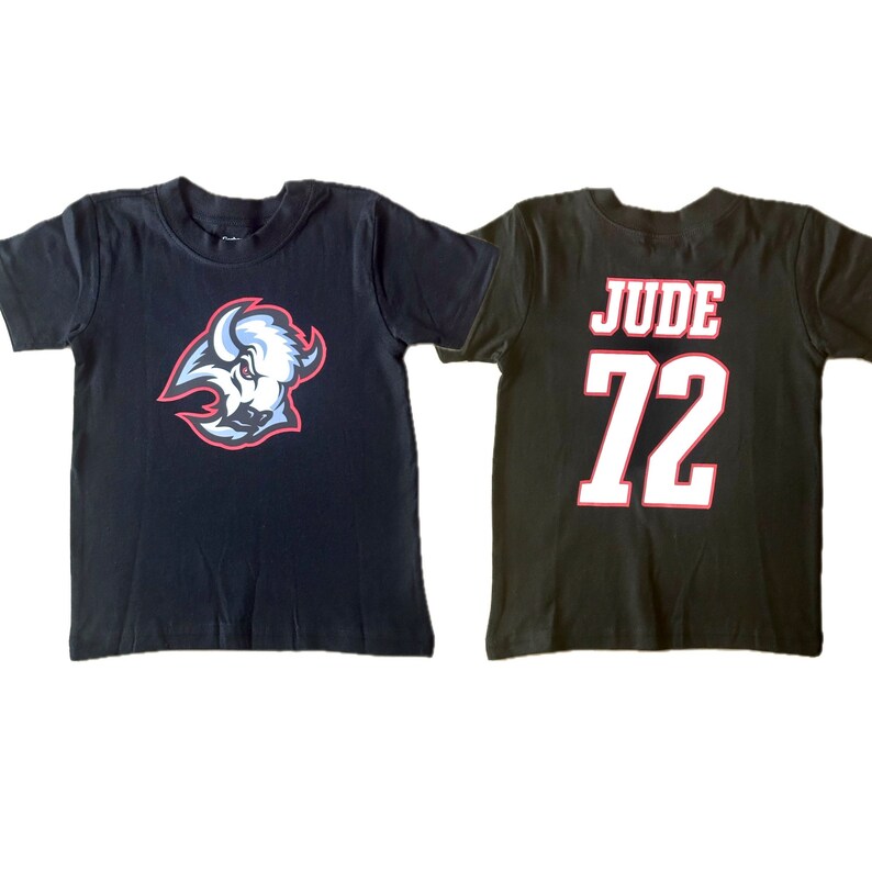Custom Black & Red Buffalo Sabres Kids Hockey Jersey Personalized