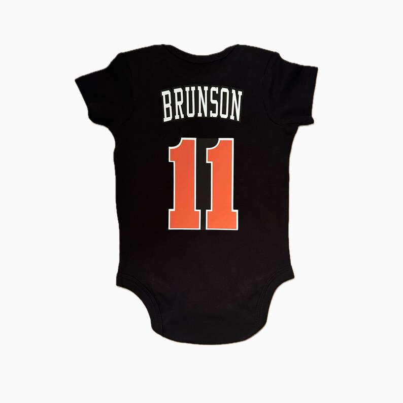 Custom New York Knicks Basketball Baby Black Jersey Personalized New