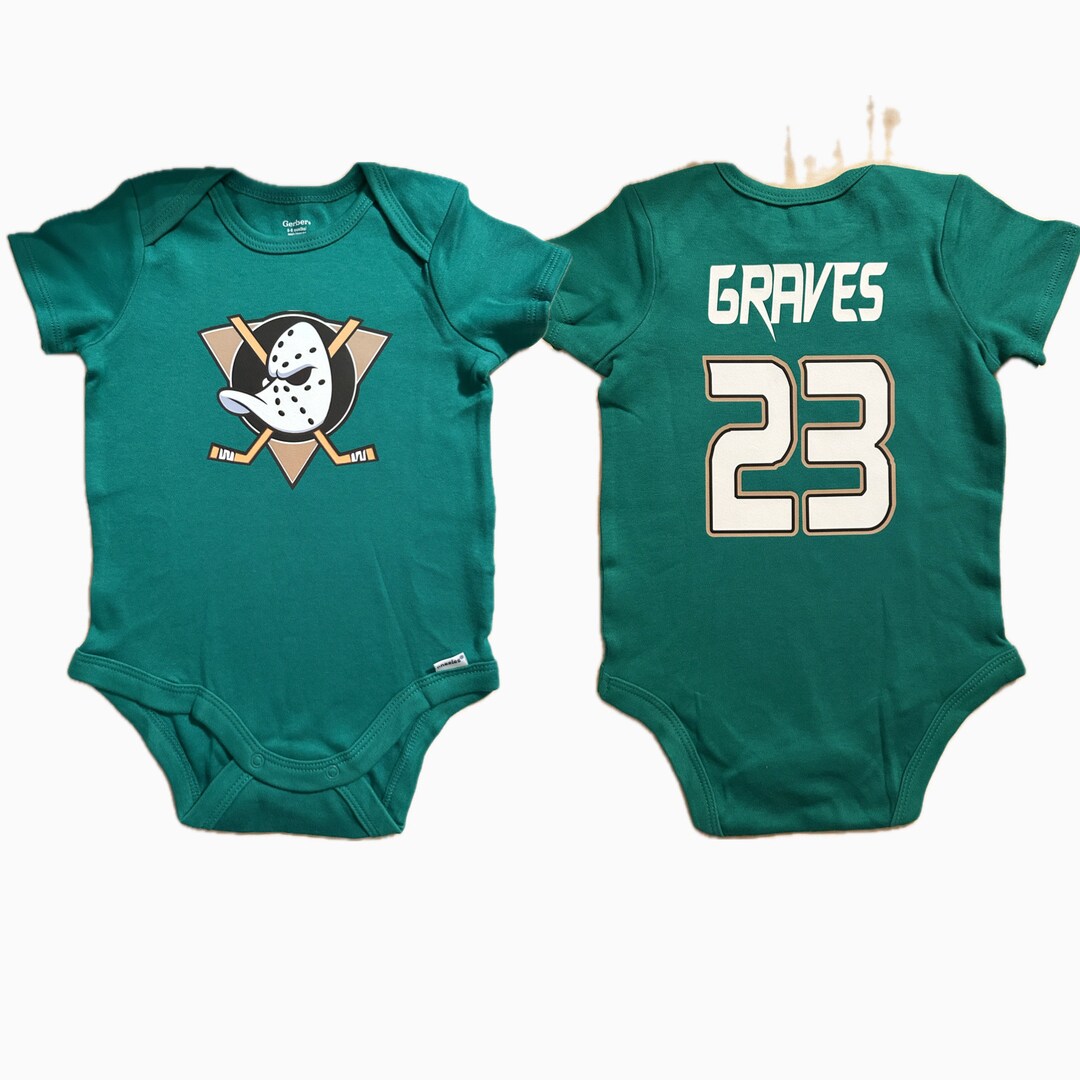 Green Mighty Ducks Kids Hockey Jersey Customized Anaheim Ducks Baby