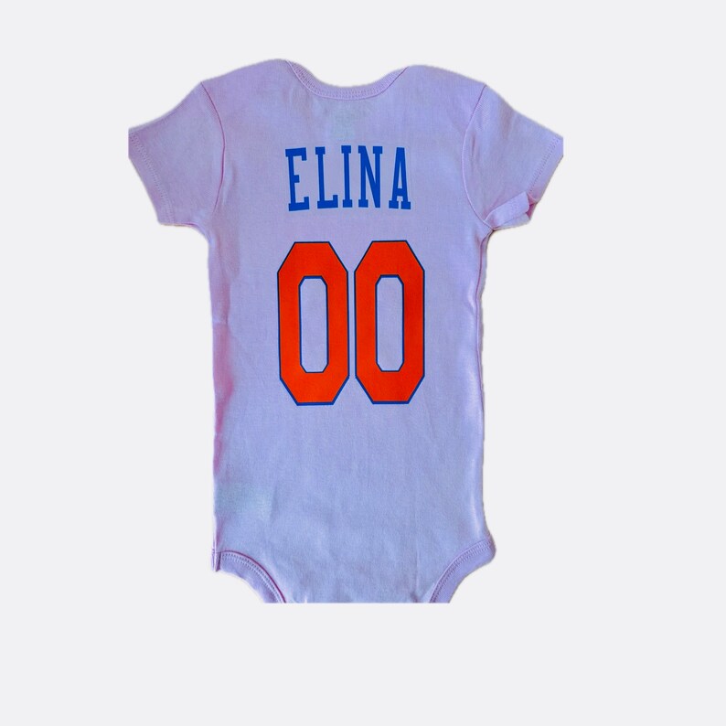 Custom New York Knicks Basketball Baby Black Jersey Personalized New
