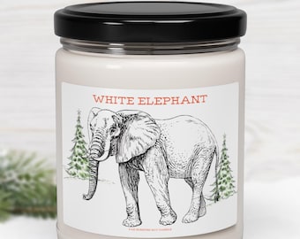 Soy Candle, Christmas Party Favors, Holiday Scented Candle, White Elephant Gift Idea, Secret Santa Candle, 9oz Candle