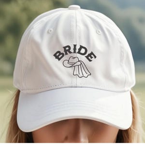 Bride Embroidered Hat, Western Bridal Cap, Honeymoon Bride Baseball Cap, Cute Cowgirl Wedding Gift, Bridal Shower Gift