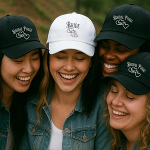 Bachelorette Embroidered Hat, Western Bridal Party Caps, Bridesmaid Team Gift, Cowgirl Matching Wedding Party Caps, Bridal Shower Gift
