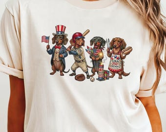 America 250th Birthday Shirt, Patriotic Dog Tee, 1776 2026 USA Shirt, Funny Dachshund July 4th Shirt, Comfort Colors Americana Tee