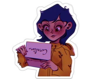 Adesivo Coraline tagliato a bacio