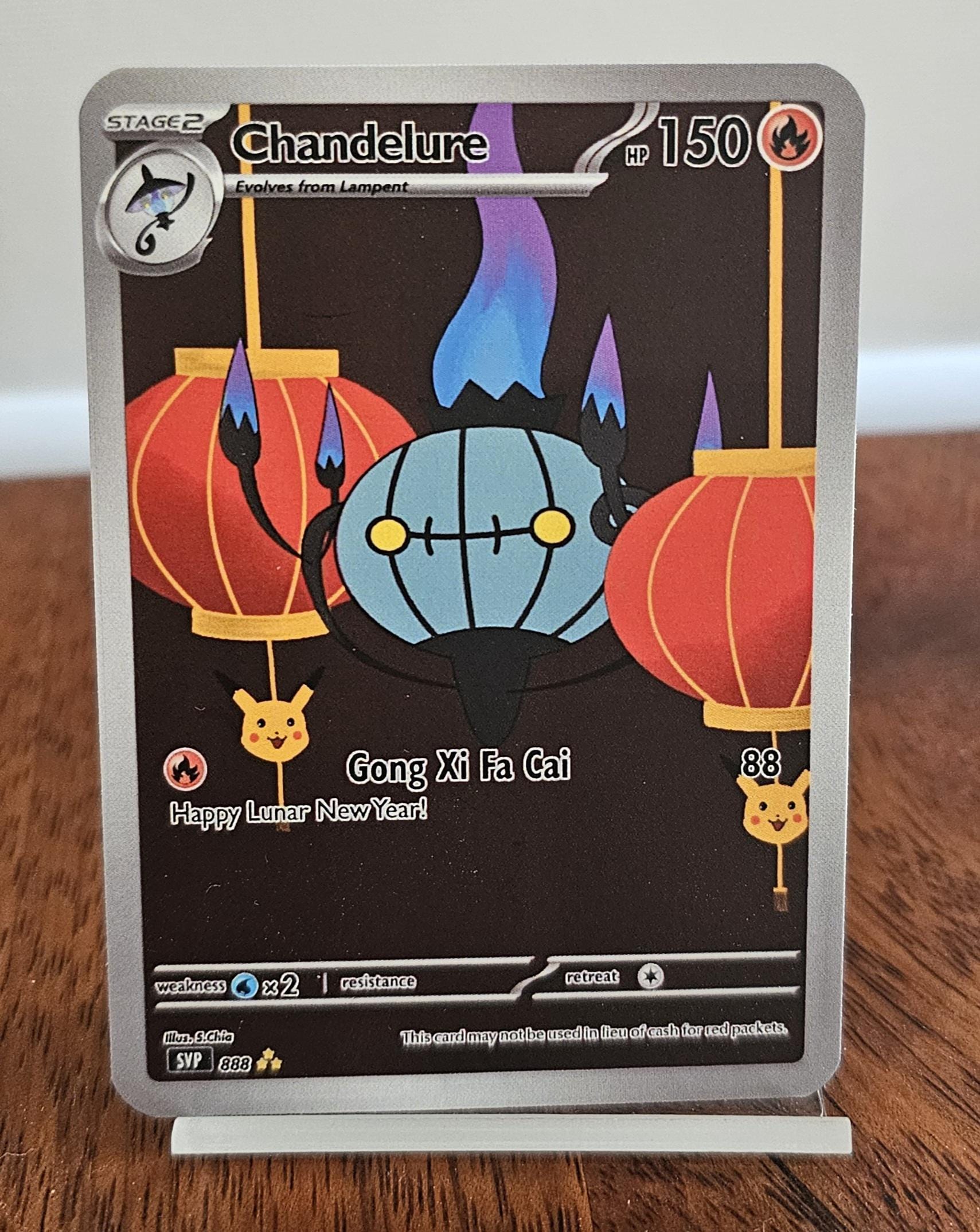 Chandelure Lunar New Year Custom Pokemon Card - Etsy
