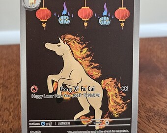 Rapidash 2026 Lunar New Year Custom Pokemon Card